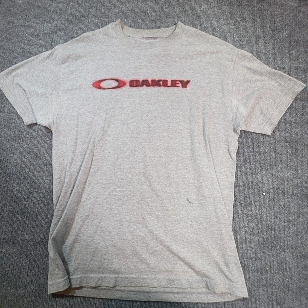 Oakley Shirt‎ Mens Large Gray Logo Graphic Tee T-Shirt Sports Outdoor Athletic